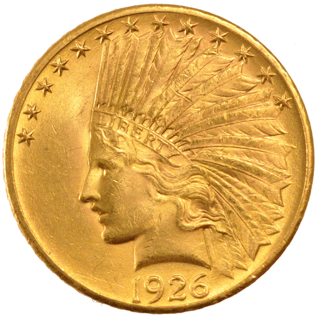 UNITED STATES, Indian Head, $10, Eagle, 1926, U.S. Mint, KM #130, AU(55-58),...