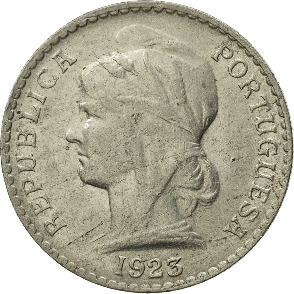 Coin, Angola, 50 Centavos, 1923, EF(40-45), Nickel, KM:65