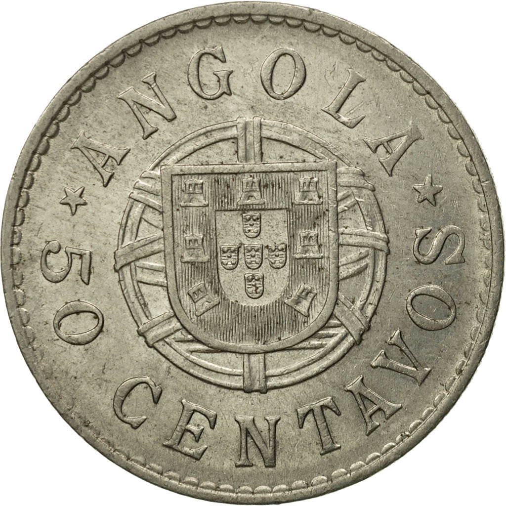 Coin, Angola, 50 Centavos, 1923, EF(40-45), Nickel, KM:65