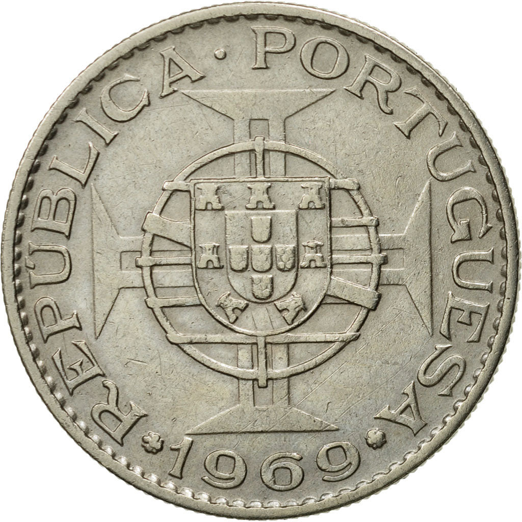 Coin, Angola, 10 Escudos, 1969, EF(40-45), Copper-nickel, KM:79