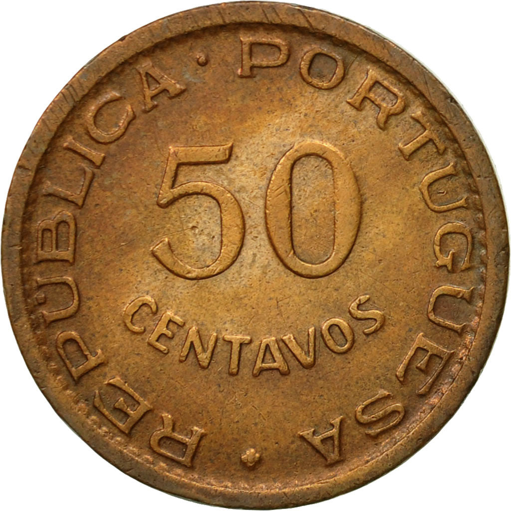 Coin, Angola, 50 Centavos, 1954, EF(40-45), Bronze, KM:75