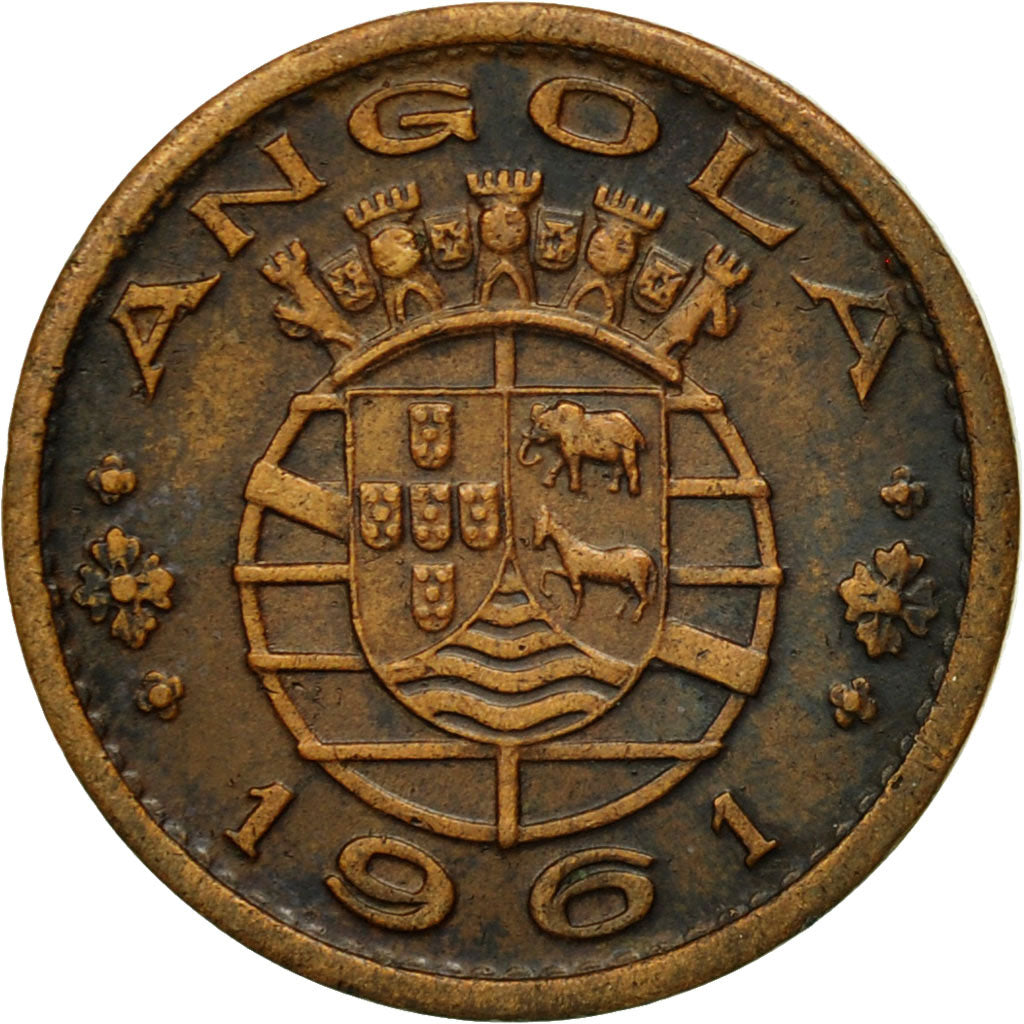 Moneda, Angola, 50 Centavos, 1961, MBC, Bronce, KM:75