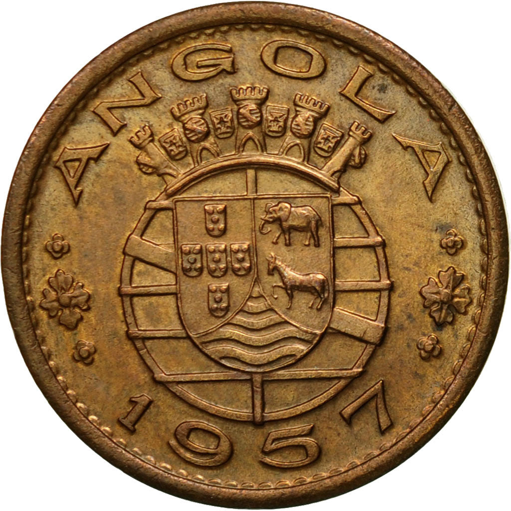 Coin, Angola, 50 Centavos, 1957, EF(40-45), Bronze, KM:75