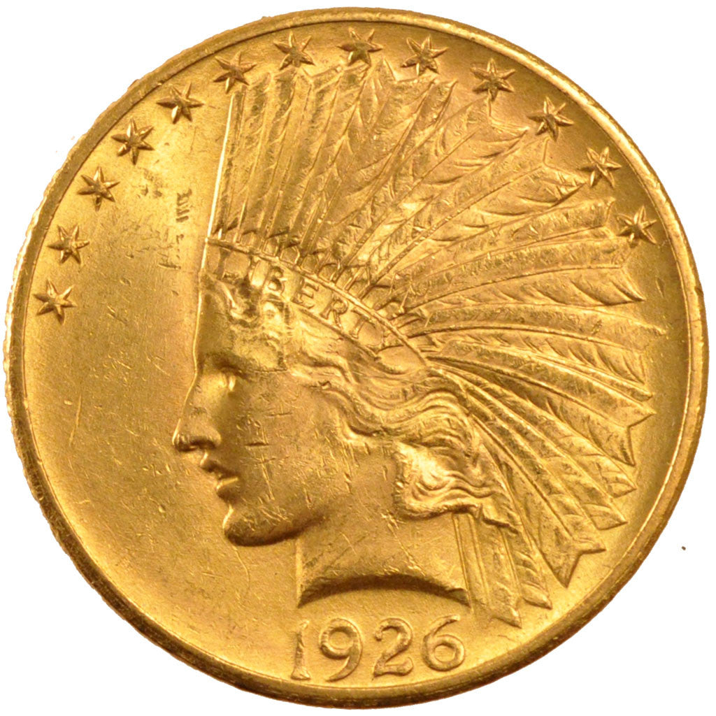 Coin, United States, Indian Head, $10, Eagle, 1926, U.S. Mint, Philadelphia