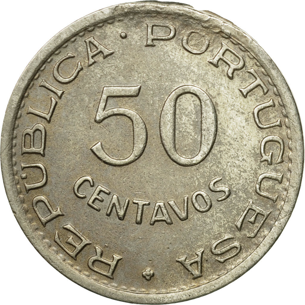 Coin, Angola, 50 Centavos, 1950, EF(40-45), Nickel-Bronze, KM:72