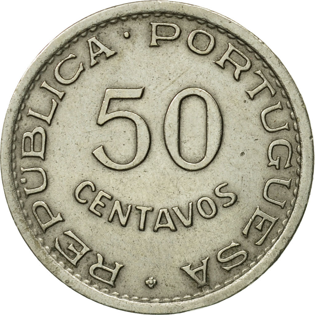 Coin, Angola, 50 Centavos, 1948, EF(40-45), Nickel-Bronze, KM:72