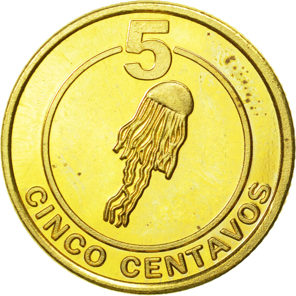 Coin, CABINDA, 5 Centavos, 2001, MS(63), Brass, KM:2