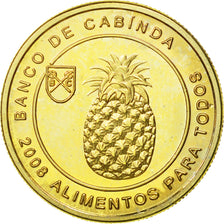 Coin, CABINDA, 10 Centavos, 2008, MS(63), Brass plated steel, KM:17