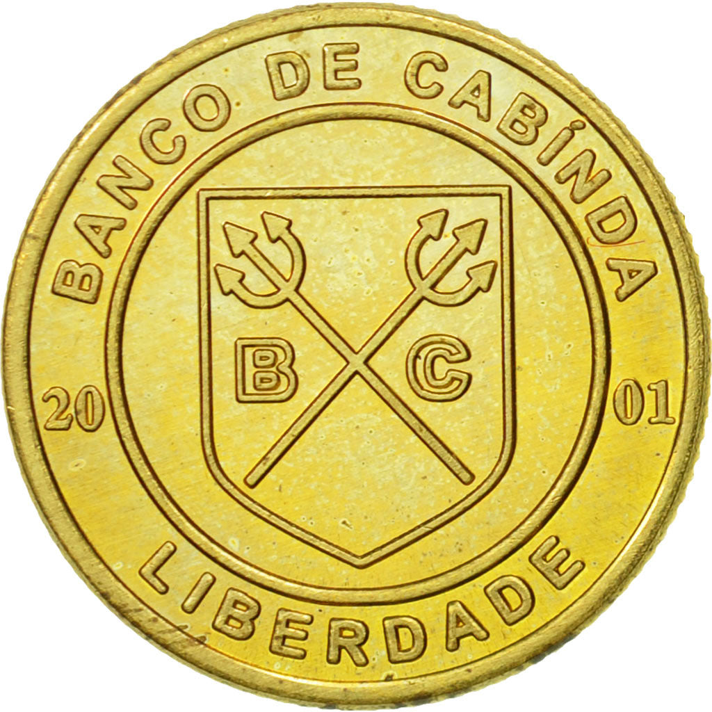 Moneta, CABINDA, Centavo, 2001, SPL, Ottone, KM:1