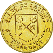 Coin, CABINDA, Centavo, 2001, MS(63), Brass, KM:1
