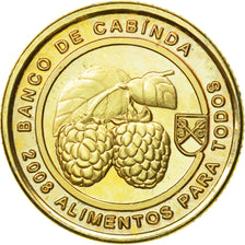 Coin, CABINDA, 5 Centavos, 2008, MS(63), Brass plated steel, KM:16