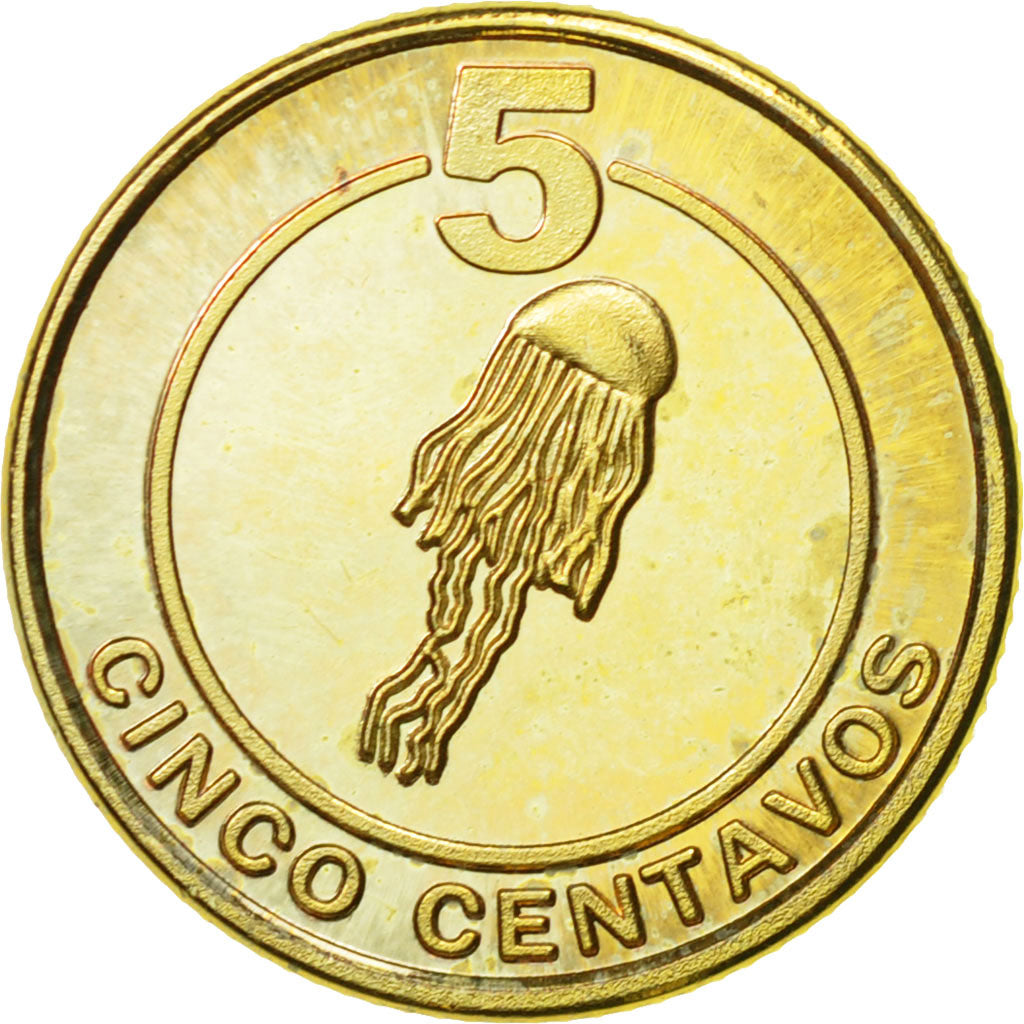 Coin, CABINDA, 5 Centavos, 2008, MS(63), Brass plated steel, KM:16