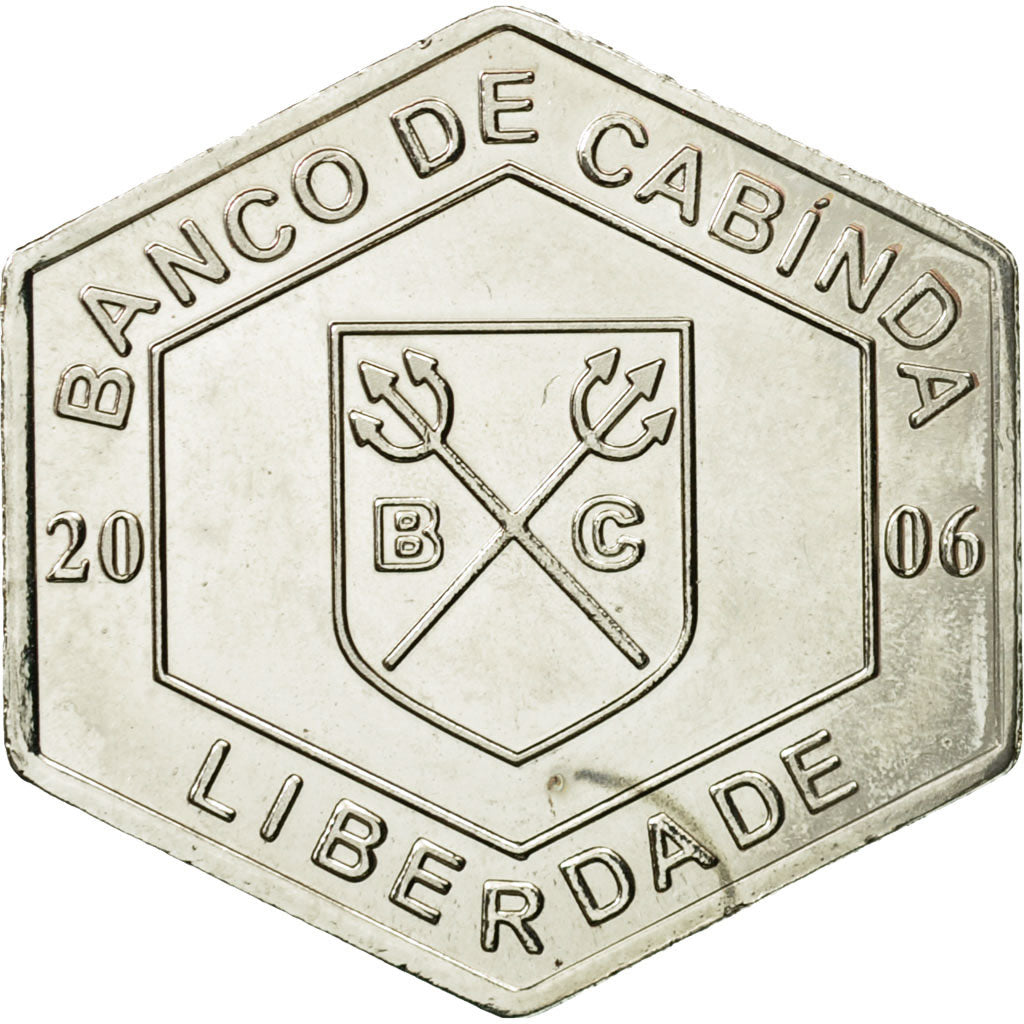 Coin, CABINDA, 25 Centavos, 2006, MS(63), Nickel Clad Steel, KM:12