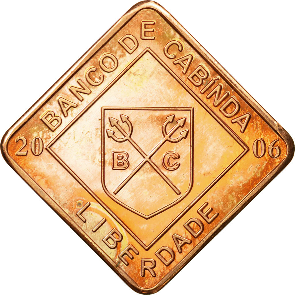Coin, CABINDA, 2 Centavos, 2006, MS(63), Copper Plated Steel, KM:11