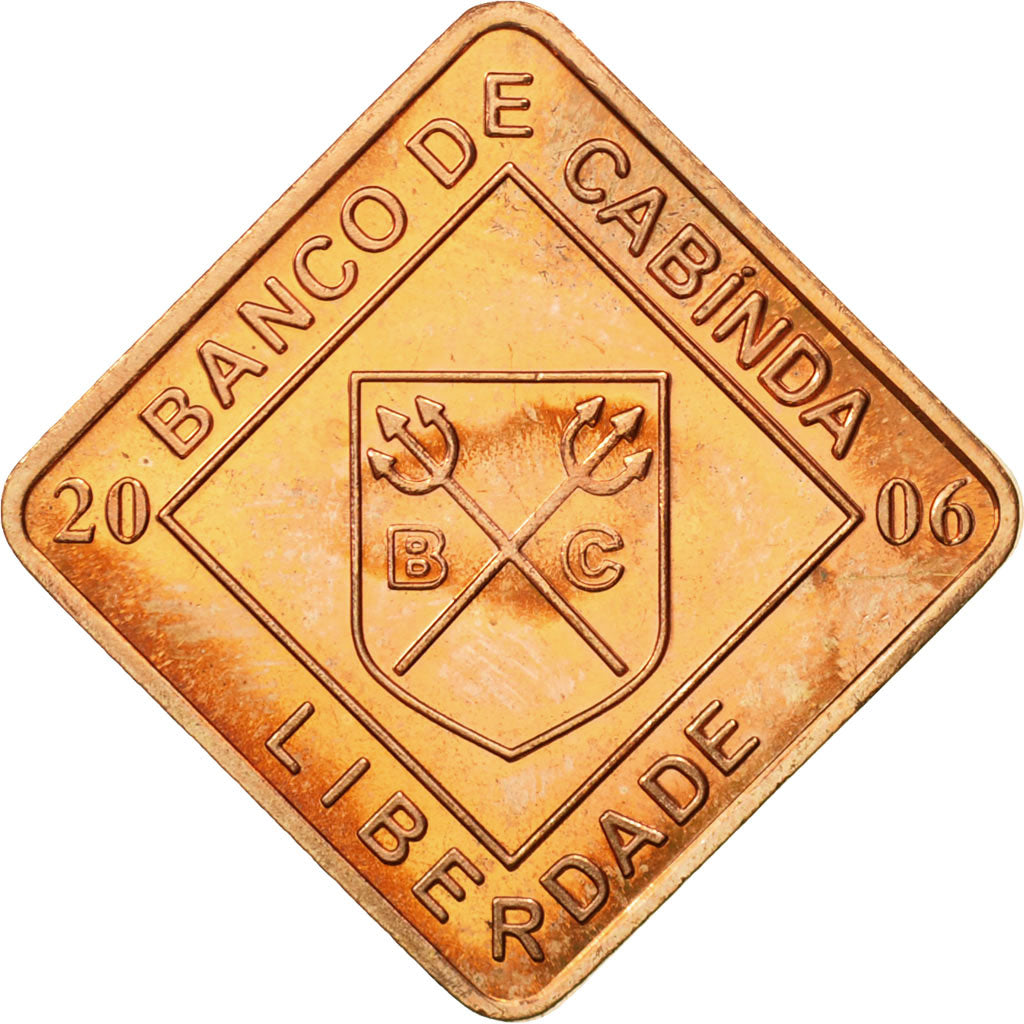 Coin, CABINDA, 2 Centavos, 2006, MS(63), Copper Plated Steel, KM:11