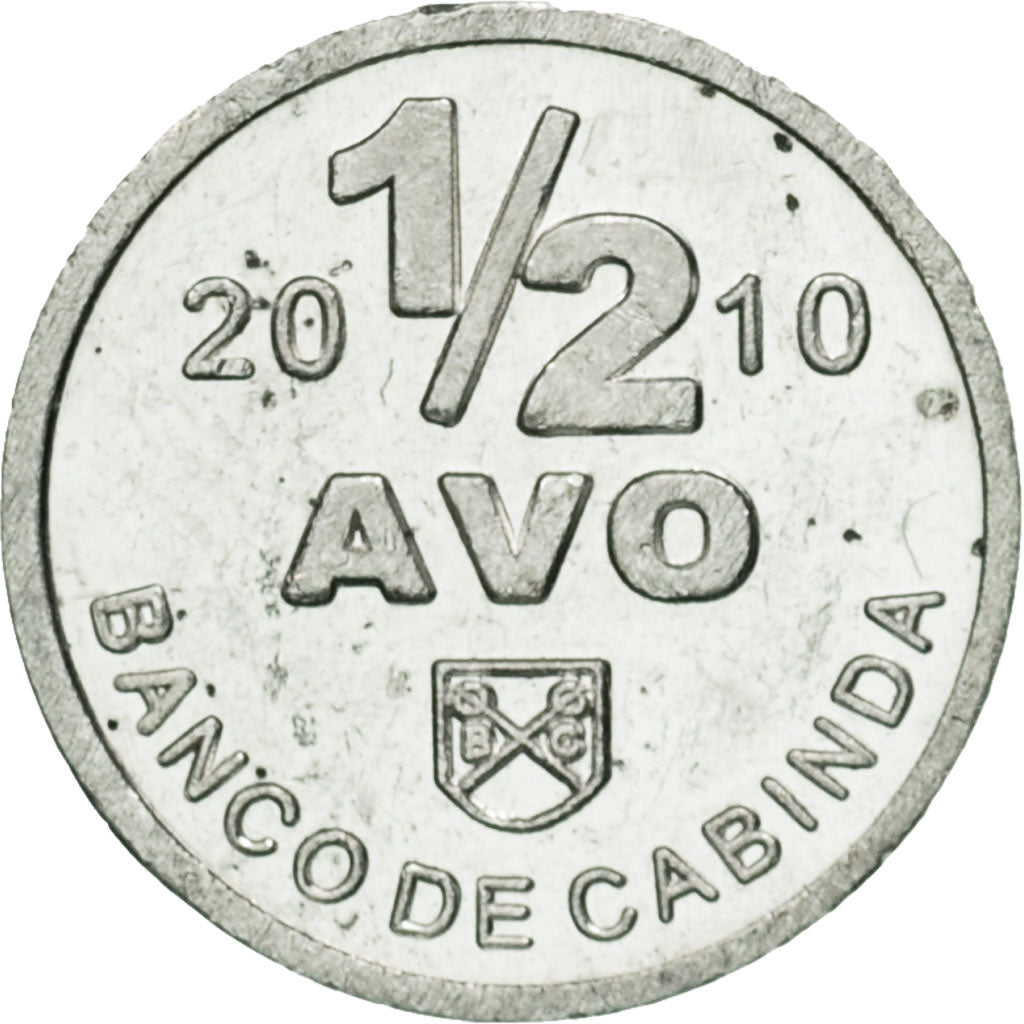 Coin, CABINDA, 1/2 Avo, 2010, MS(63), Aluminum, KM:34
