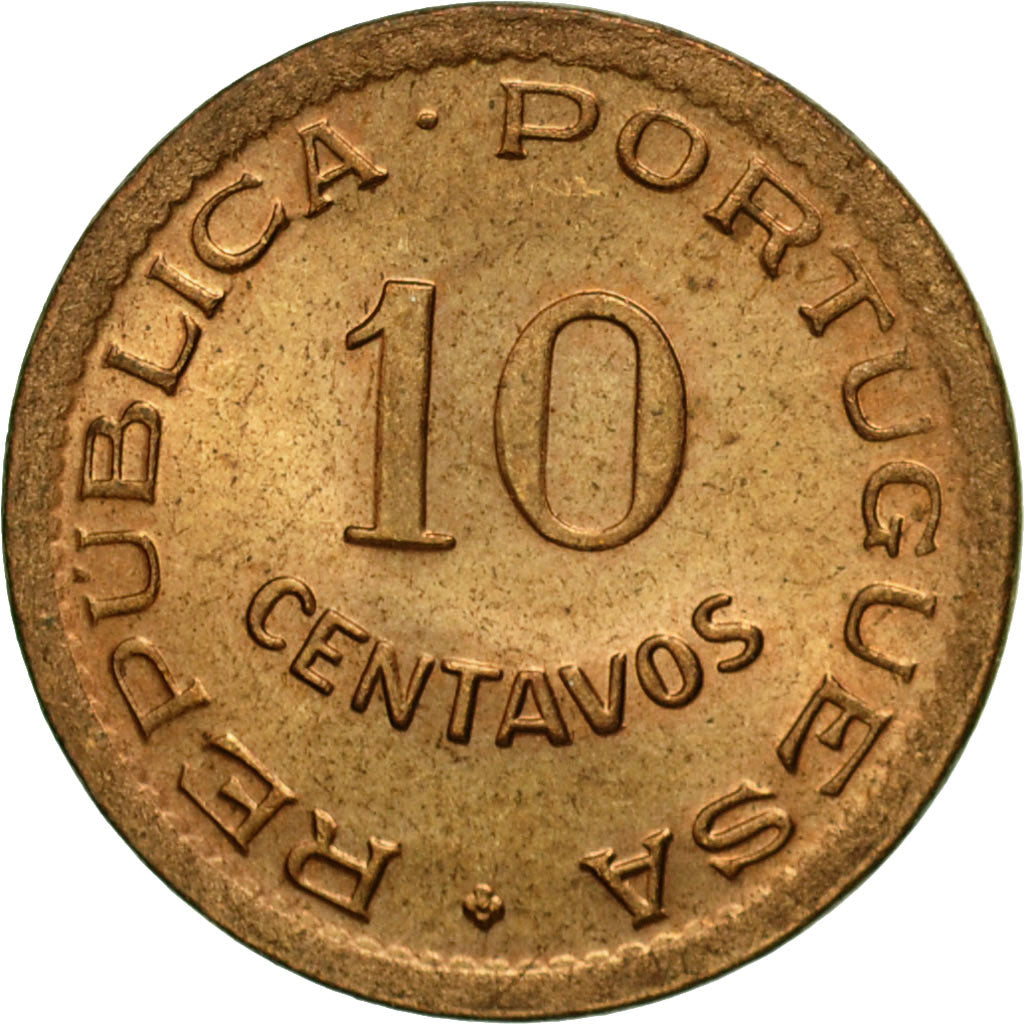 Coin, Angola, 10 Centavos, 1949, AU(55-58), Bronze, KM:70