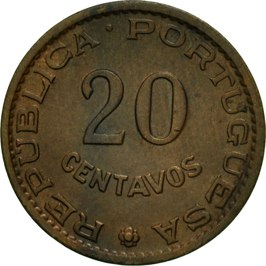 Coin, Angola, 20 Centavos, 1962, EF(40-45), Bronze, KM:78