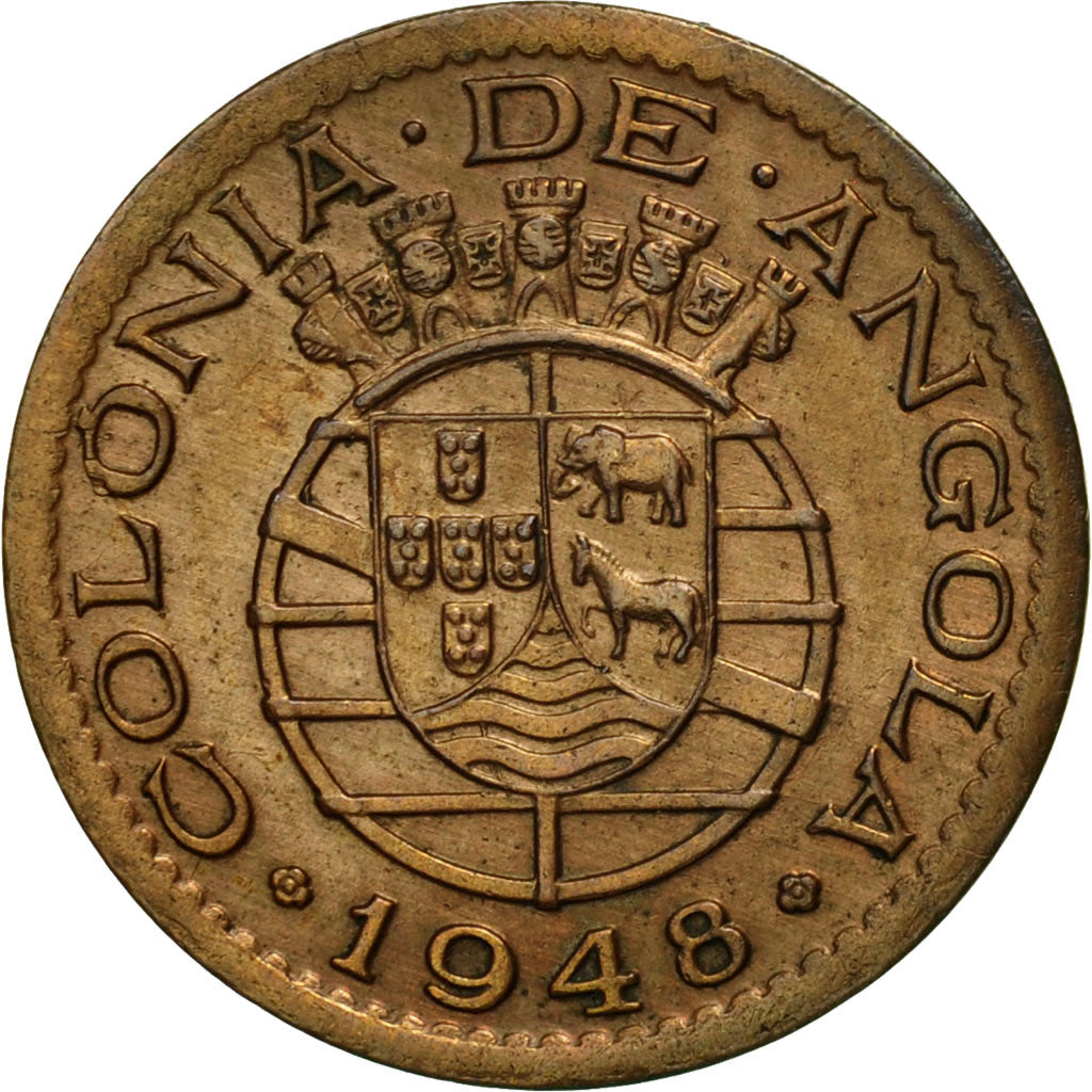 Coin, Angola, 20 Centavos, 1948, EF(40-45), Bronze, KM:71