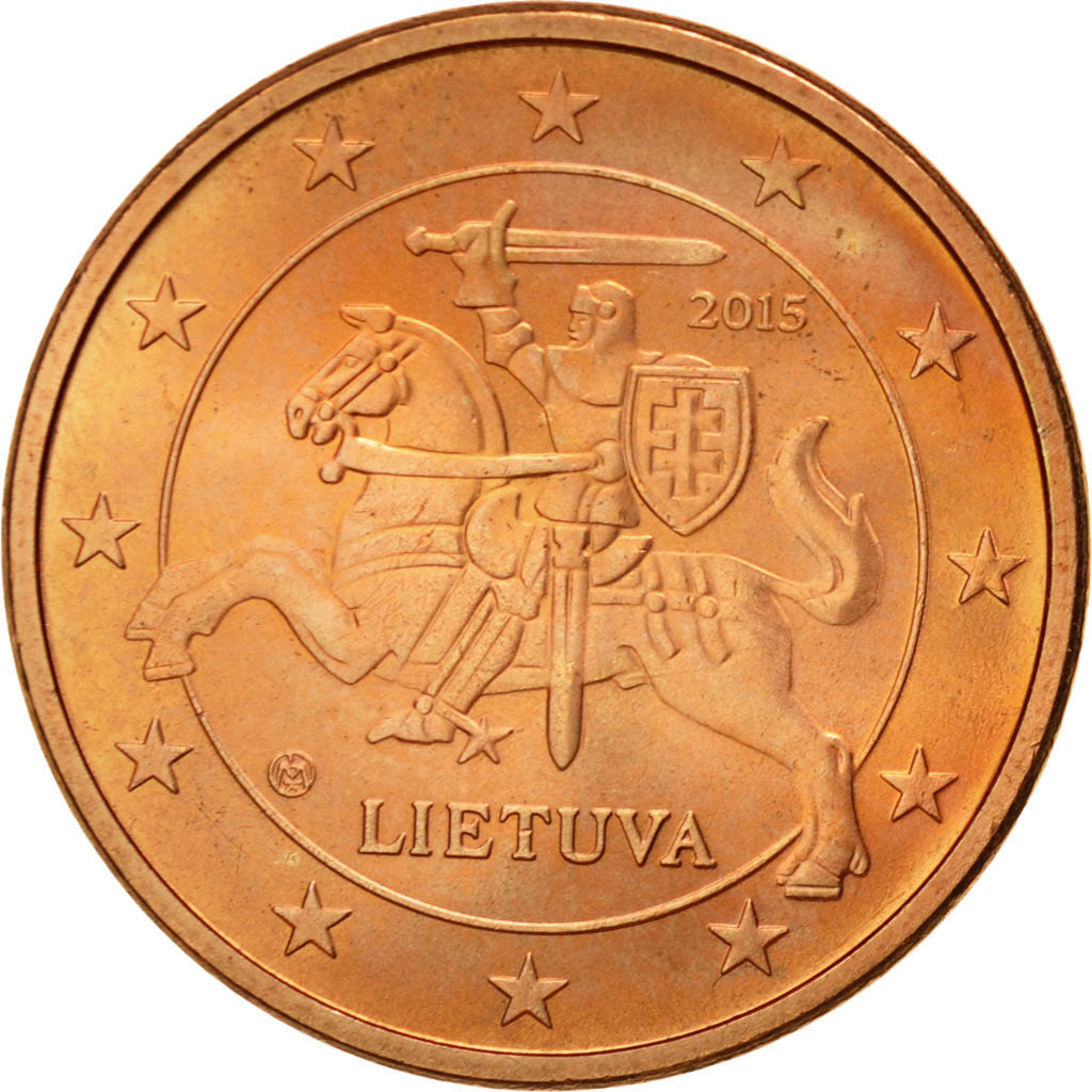 Münze, Lithuania, 5 Euro Cent, 2015, UNZ, Copper Plated Steel
