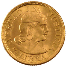 PERU, 1/2 Libra, Pound, 1964, KM #209, MS(60-62), Gold, 3.99
