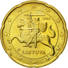 Coin, Lithuania, 20 Euro Cent, 2015, MS(63), Brass