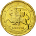 Moneda, Lituania, 20 Euro Cent, 2015, SC, Latón