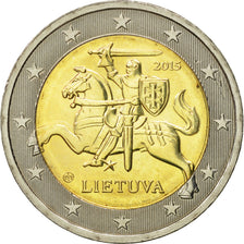 Coin, Lithuania, 2 Euro, 2015, MS(63), Bi-Metallic