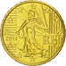 France, 10 Euro Cent, 2014, FDC, Laiton