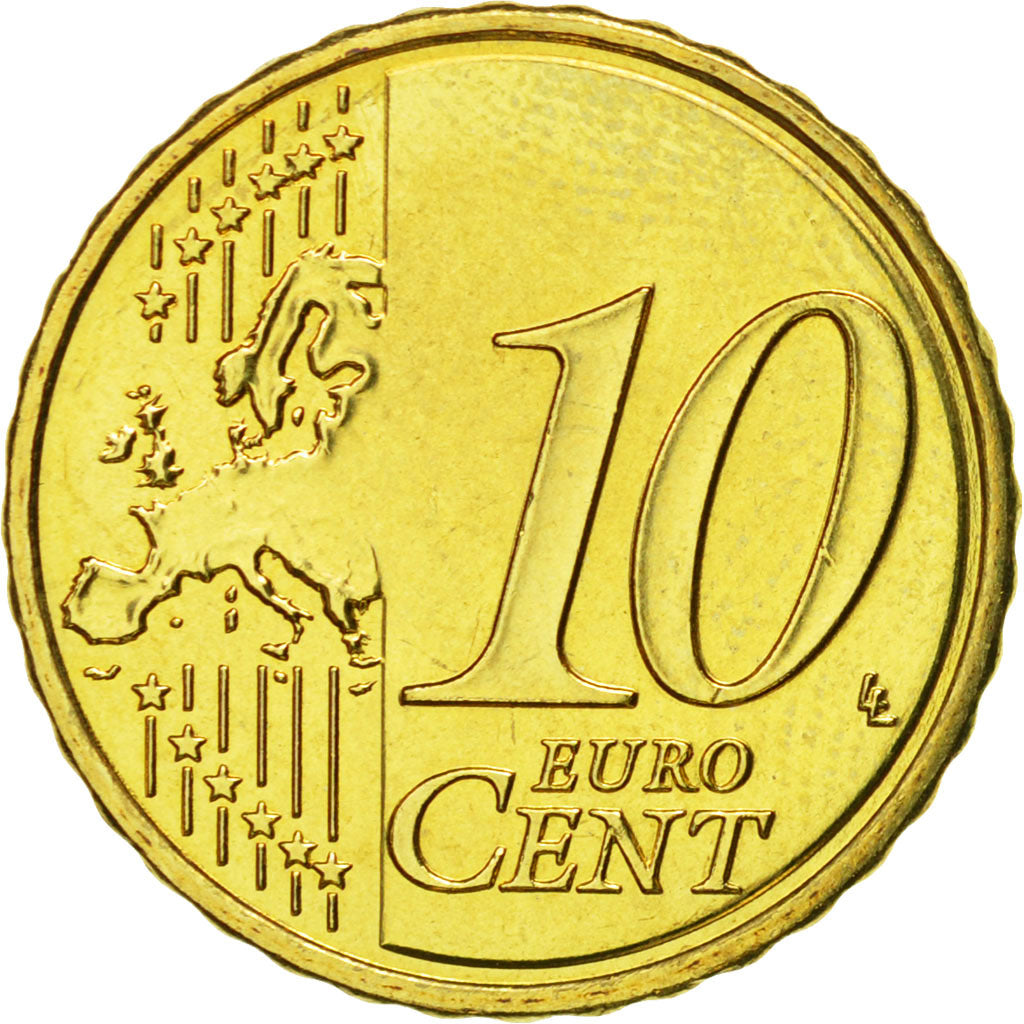 France, 10 Euro Cent, 2014, FDC, Laiton