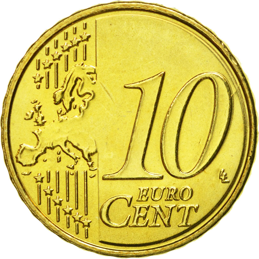Belgium, 10 Euro Cent, 2013, MS(65-70), Brass, KM:277