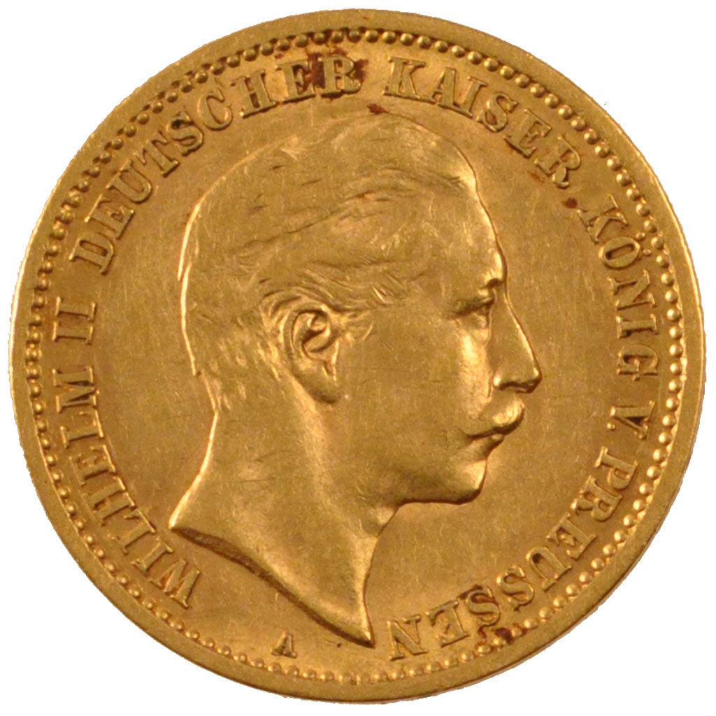 GERMAN STATES, 10 Mark, 1907, Berlin, KM #520, EF(40-45), Gold, 3.95