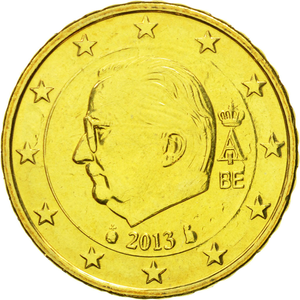 Belgium, 10 Euro Cent, 2013, MS(65-70), Brass, KM:277