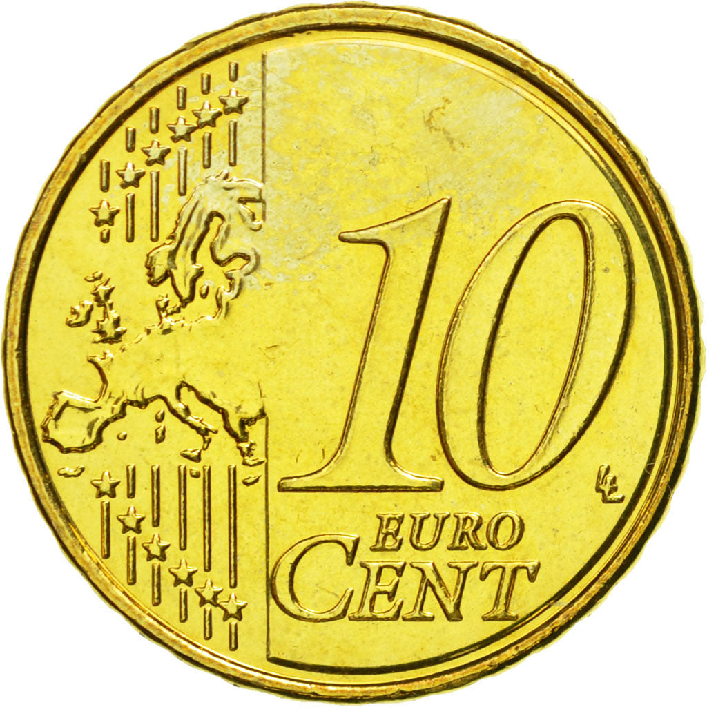 Belgium, 10 Euro Cent, 2013, MS(65-70), Brass, KM:277