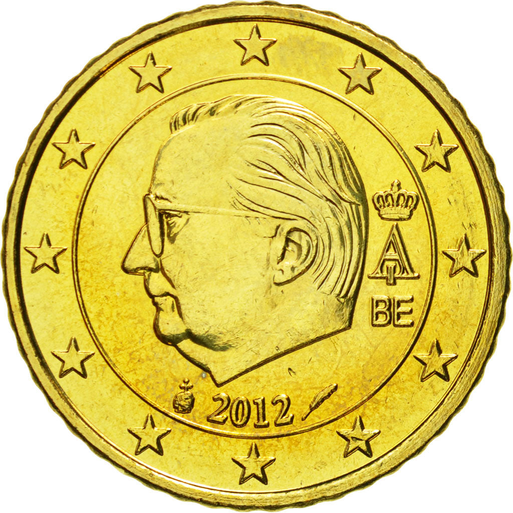 Belgium, 50 Euro Cent, 2012, MS(65-70), Brass, KM:279