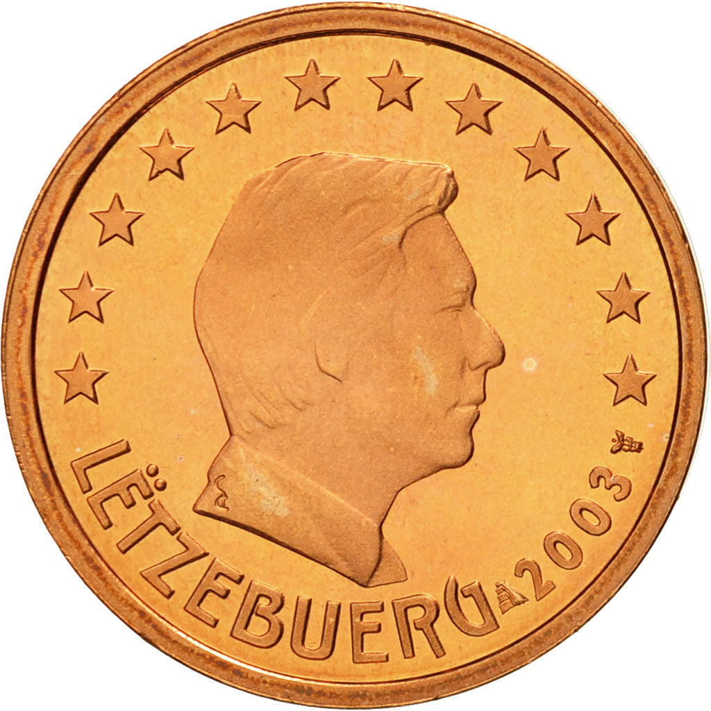 Luxembourg, 2 Euro Cent, 2003, MS(65-70), Copper Plated Steel, KM:76