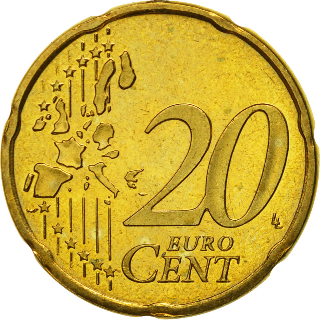 Luxembourg, 20 Euro Cent, 2003, MS(65-70), Brass, KM:79
