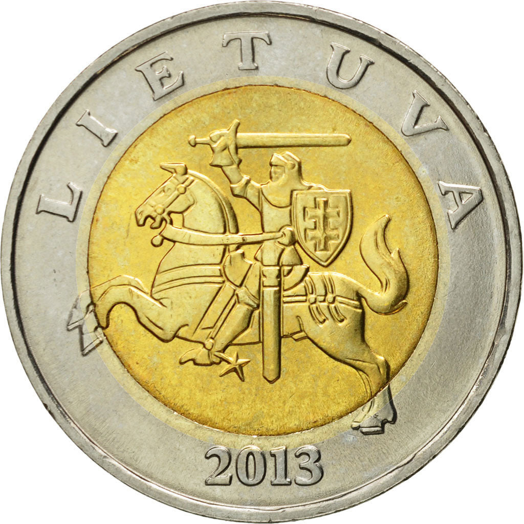Coin, Lithuania, 5 Litai, 2013, MS(63), Bi-Metallic, KM:113
