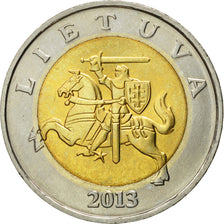 Coin, Lithuania, 5 Litai, 2013, MS(63), Bi-Metallic, KM:113