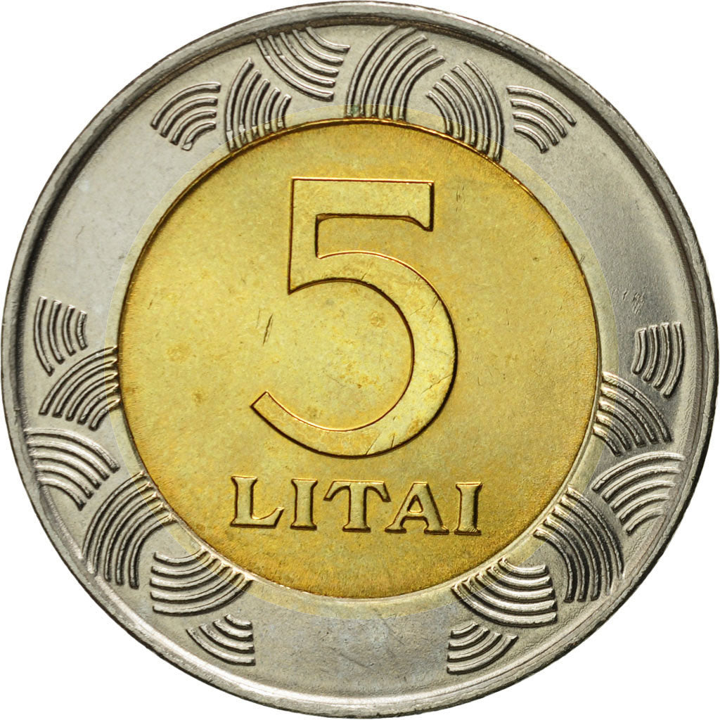Coin, Lithuania, 5 Litai, 2013, MS(63), Bi-Metallic, KM:113