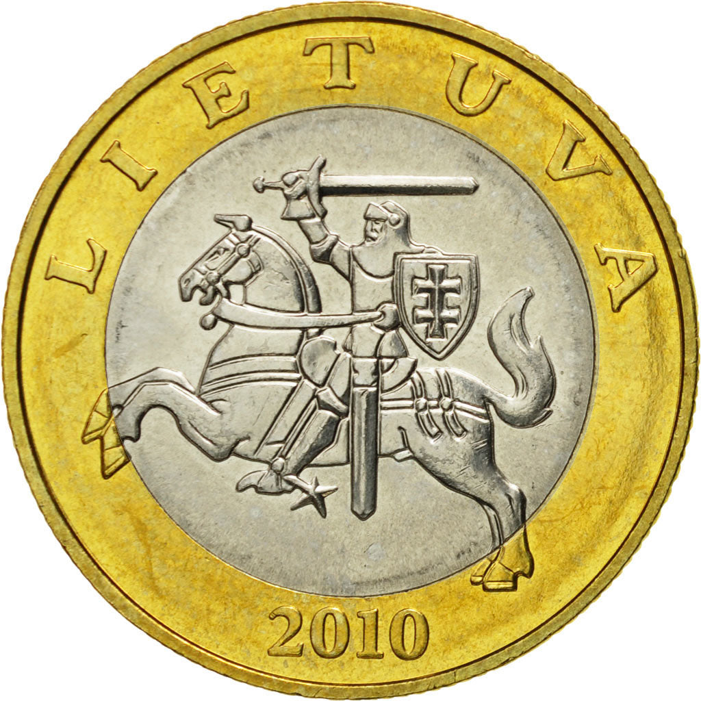 Coin, Lithuania, 2 Litai, 2010, MS(63), Bi-Metallic, KM:112