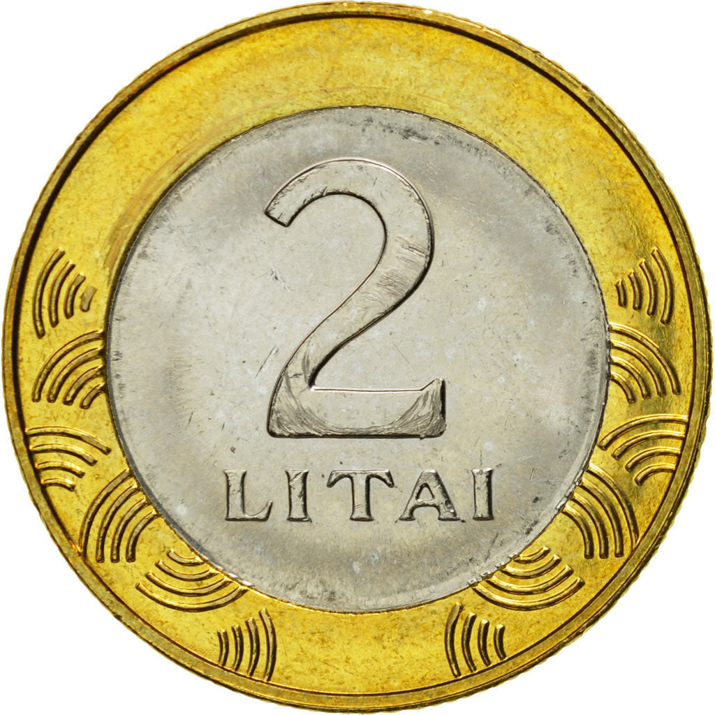 Coin, Lithuania, 2 Litai, 2010, MS(63), Bi-Metallic, KM:112