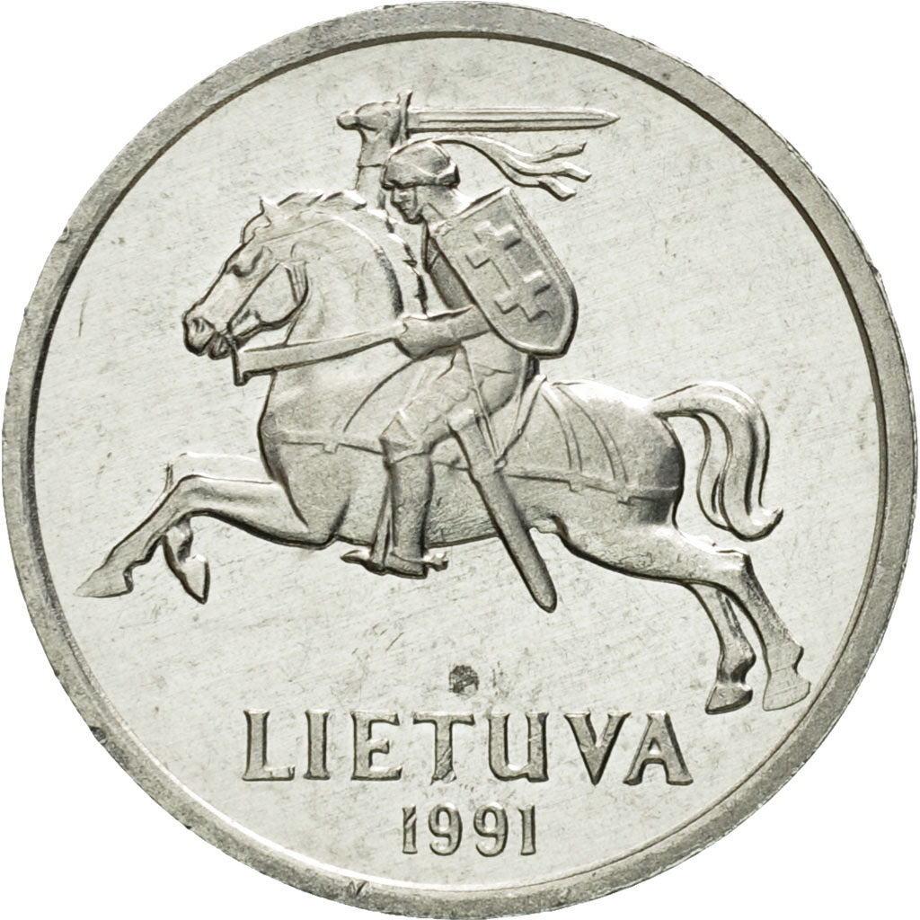Münze, Lithuania, Centas, 1991, UNZ, Aluminium, KM:85