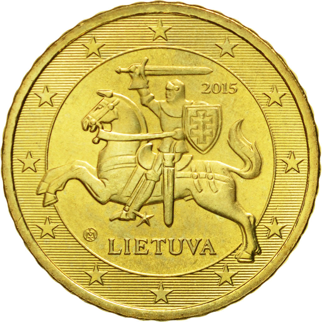 Lithuania, 50 Euro Cent, 2015, MS(65-70), Brass