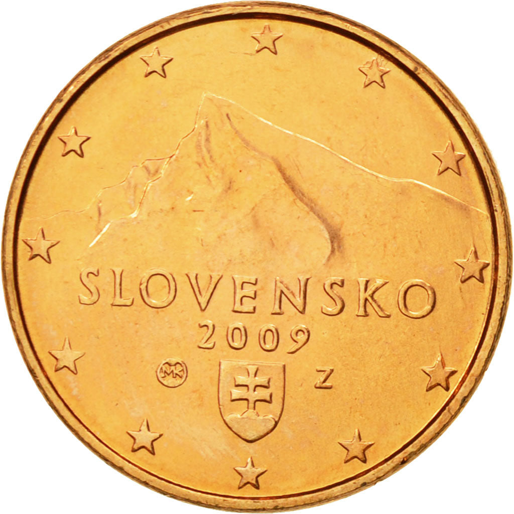Slovakia, Euro Cent, 2009, MS(65-70), Copper Plated Steel, KM:95