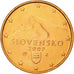 Słowacja, Euro Cent, 2009, Kremnica, MS(65-70), Miedź platerowana stalą