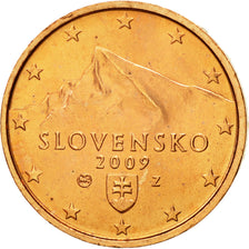 Słowacja, 2 Euro Cent, 2009, Kremnica, MS(65-70), Miedź platerowana stalą
