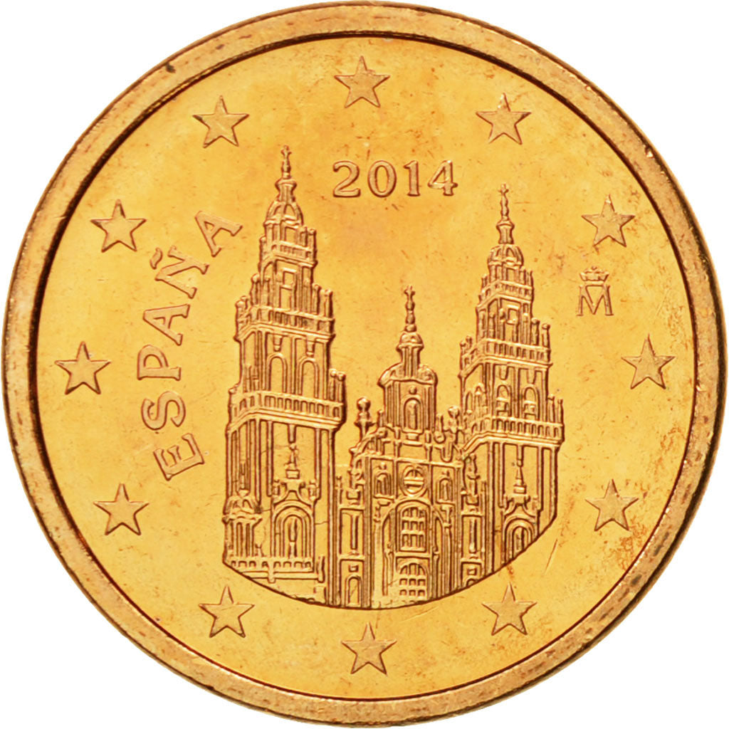 Spanje, Euro Cent, 2014, FDC, Copper Plated Steel