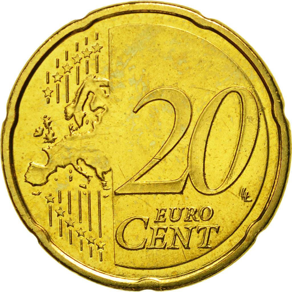 Spain, 20 Euro Cent, 2014, MS(65-70), Brass