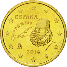 Hiszpania, 50 Euro Cent, 2014, MS(65-70), Mosiądz